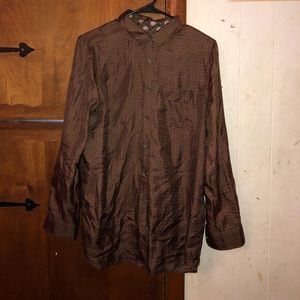 Long sleeve silk button down